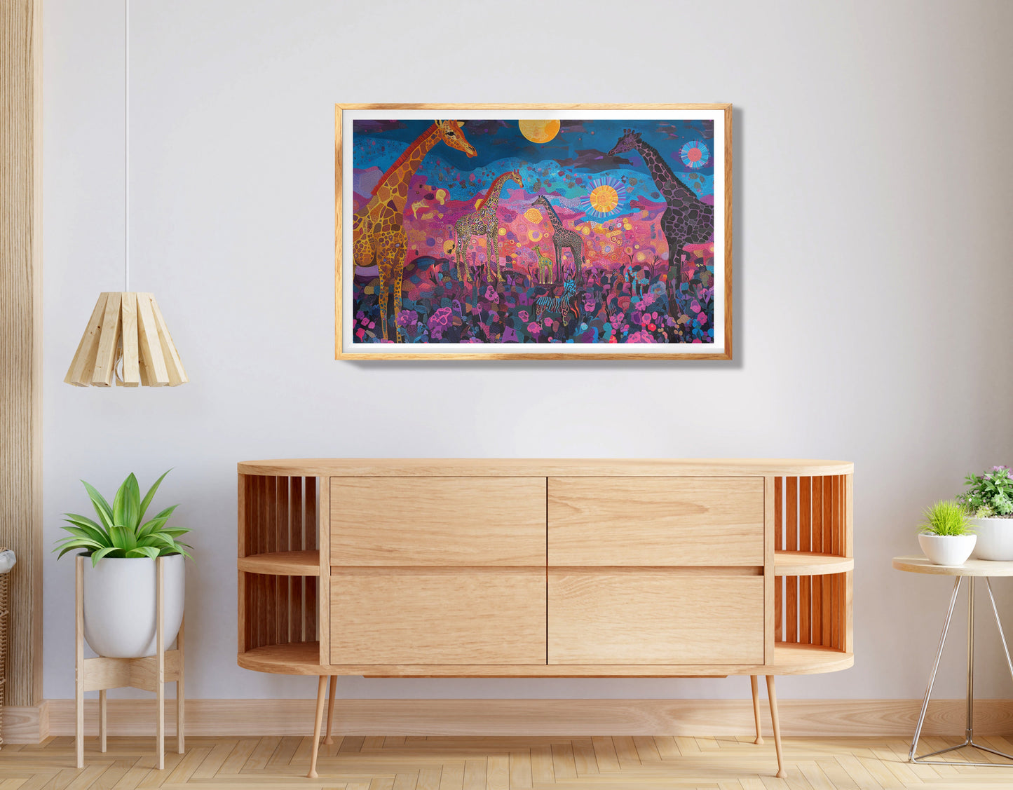 Geometric Giraffe African American abstract art view 74