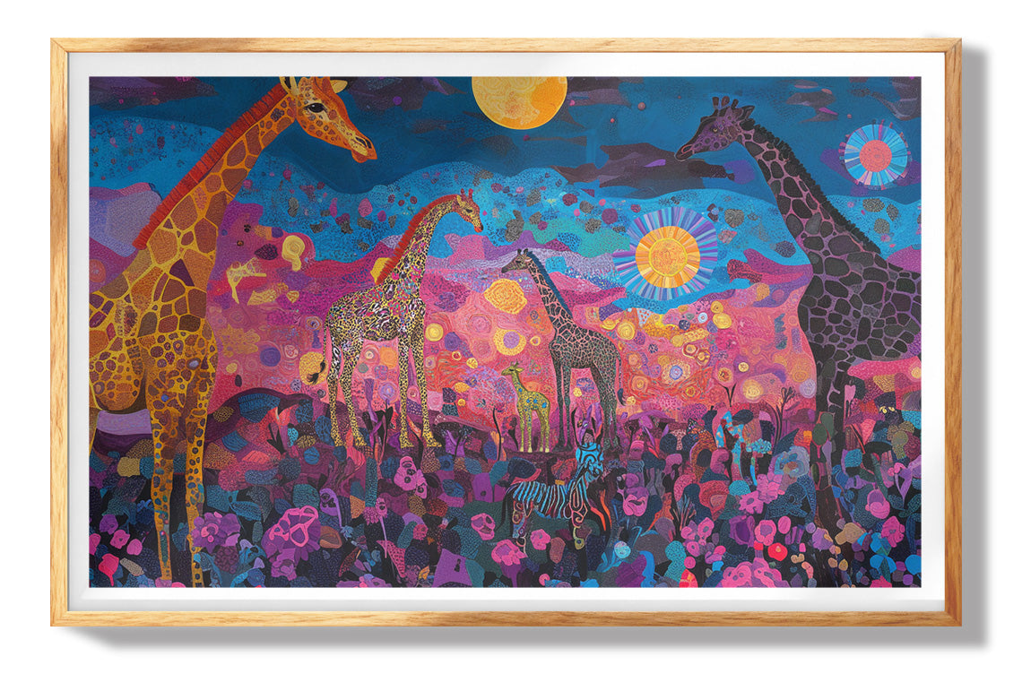 Geometric Giraffe African American abstract art view 73