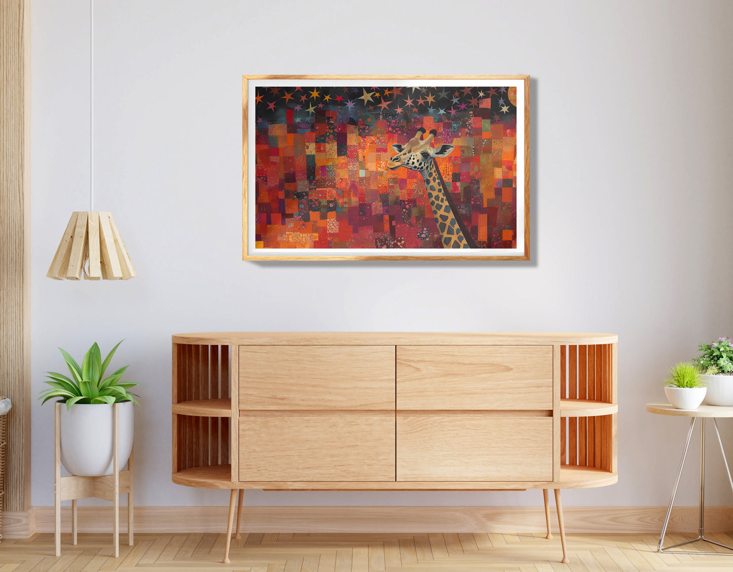 Tribal Pattern Giraffe Black African American canvas print view 74