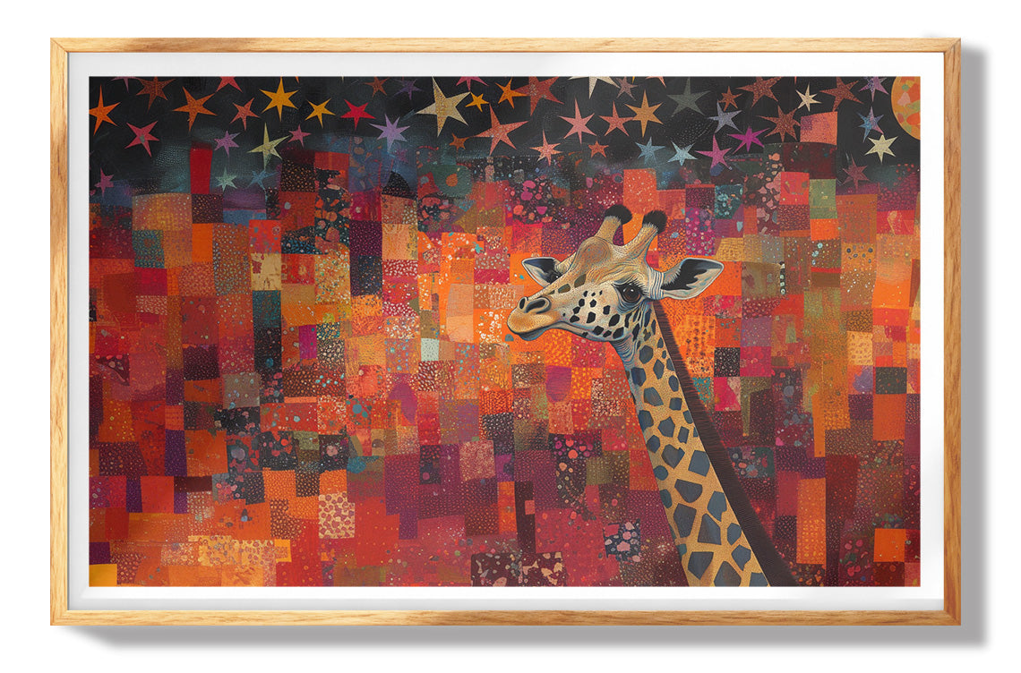 Tribal Pattern Giraffe Black African American canvas print view 73