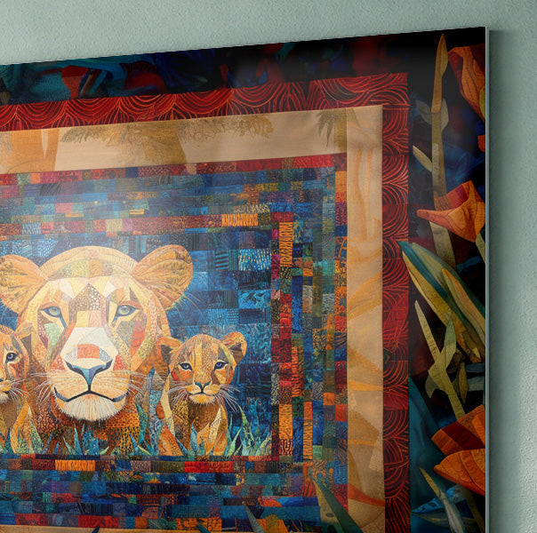 Lion Family Safari Black African American canvas print view 22
