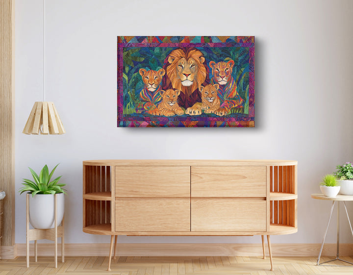 Lion Pride Jungle African American Wall Art