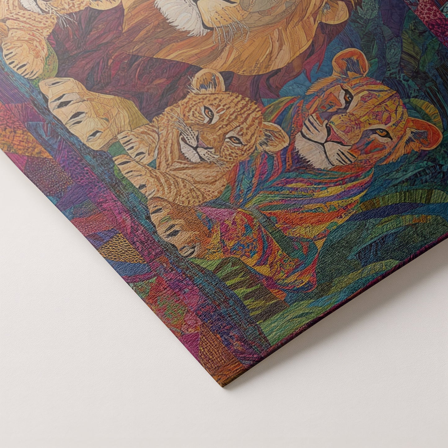 Lion Pride Jungle African American canvas print artwork by MoomZee Artwork