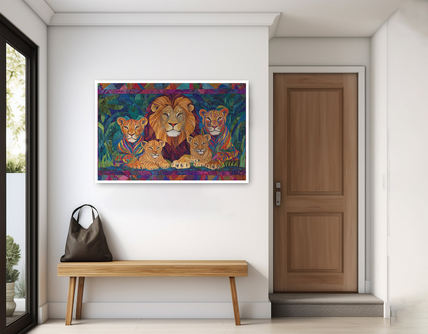 Lion Pride Jungle African American canvas print home decor view