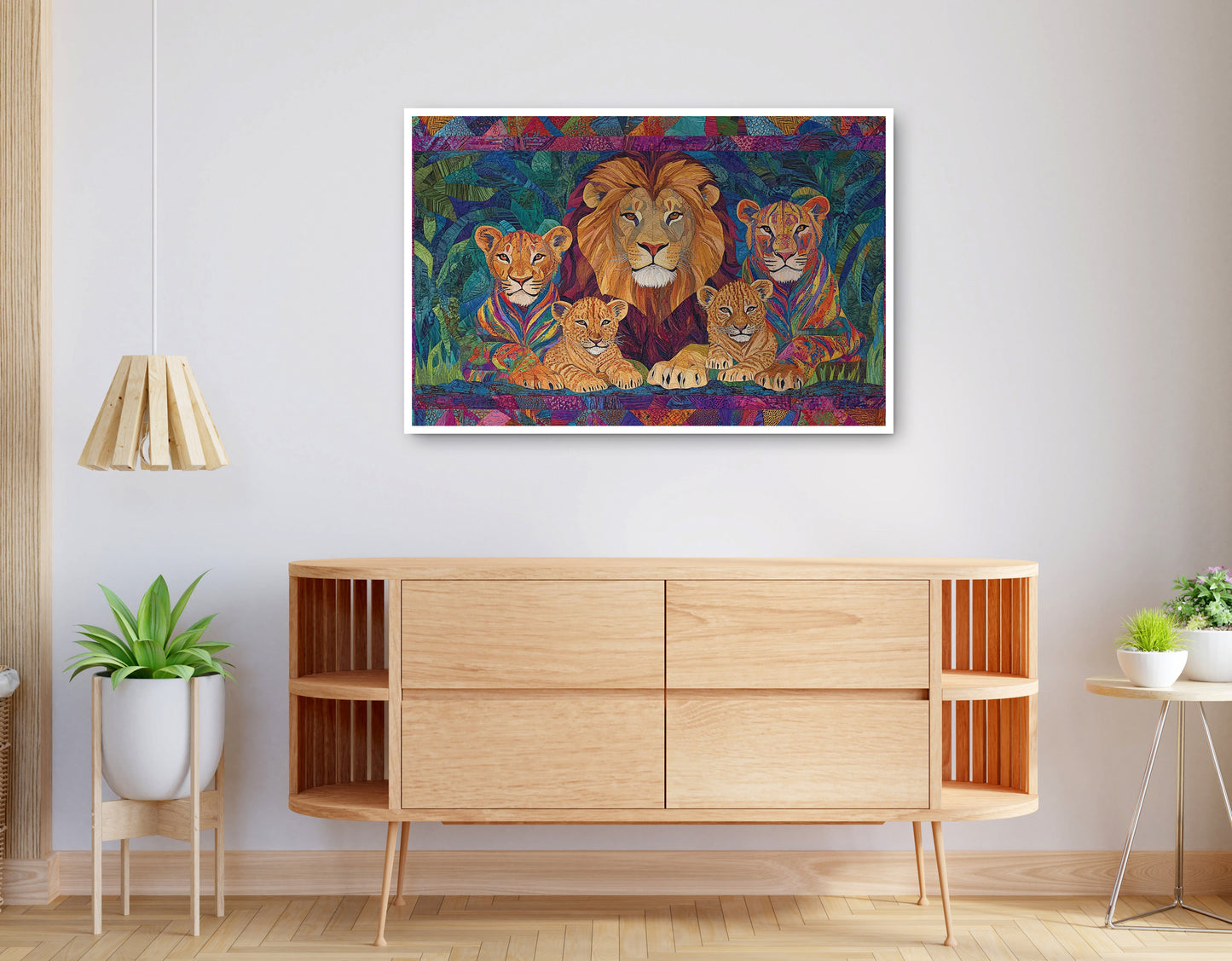 Alternate view of Lion Pride Jungle African American canvas print
