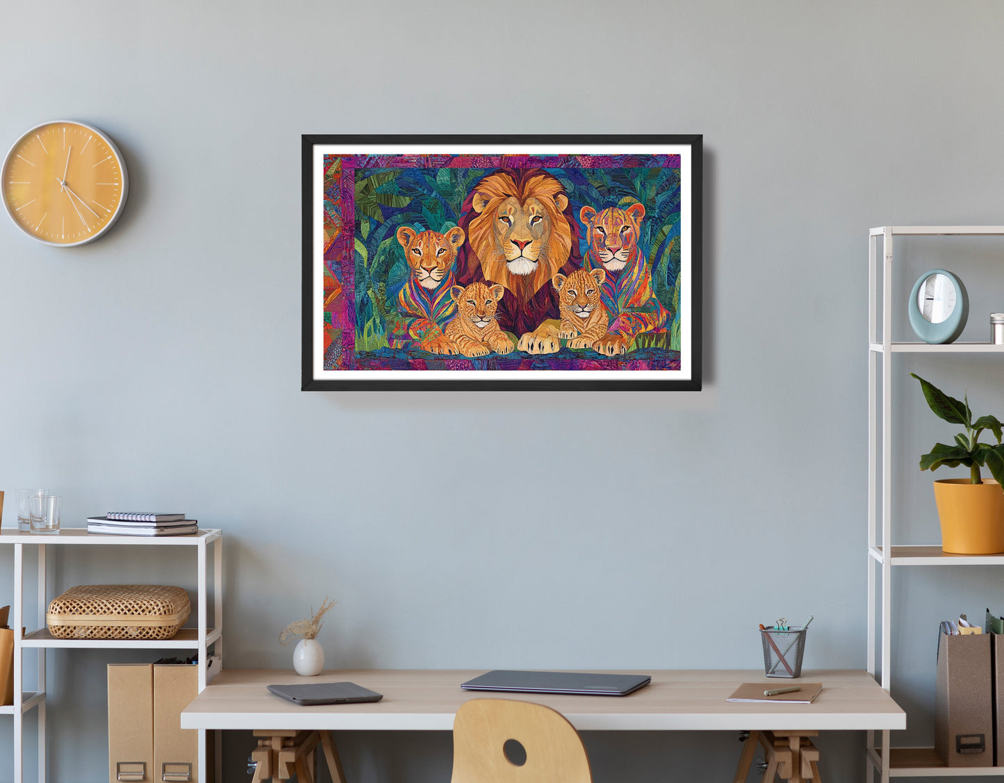 Lion Pride Jungle African American canvas print view 72