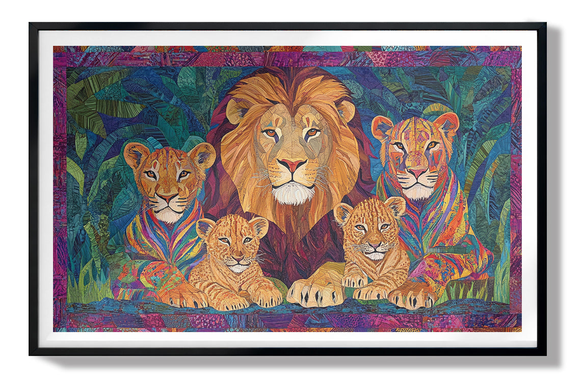 Lion Pride Jungle African American canvas print view 67