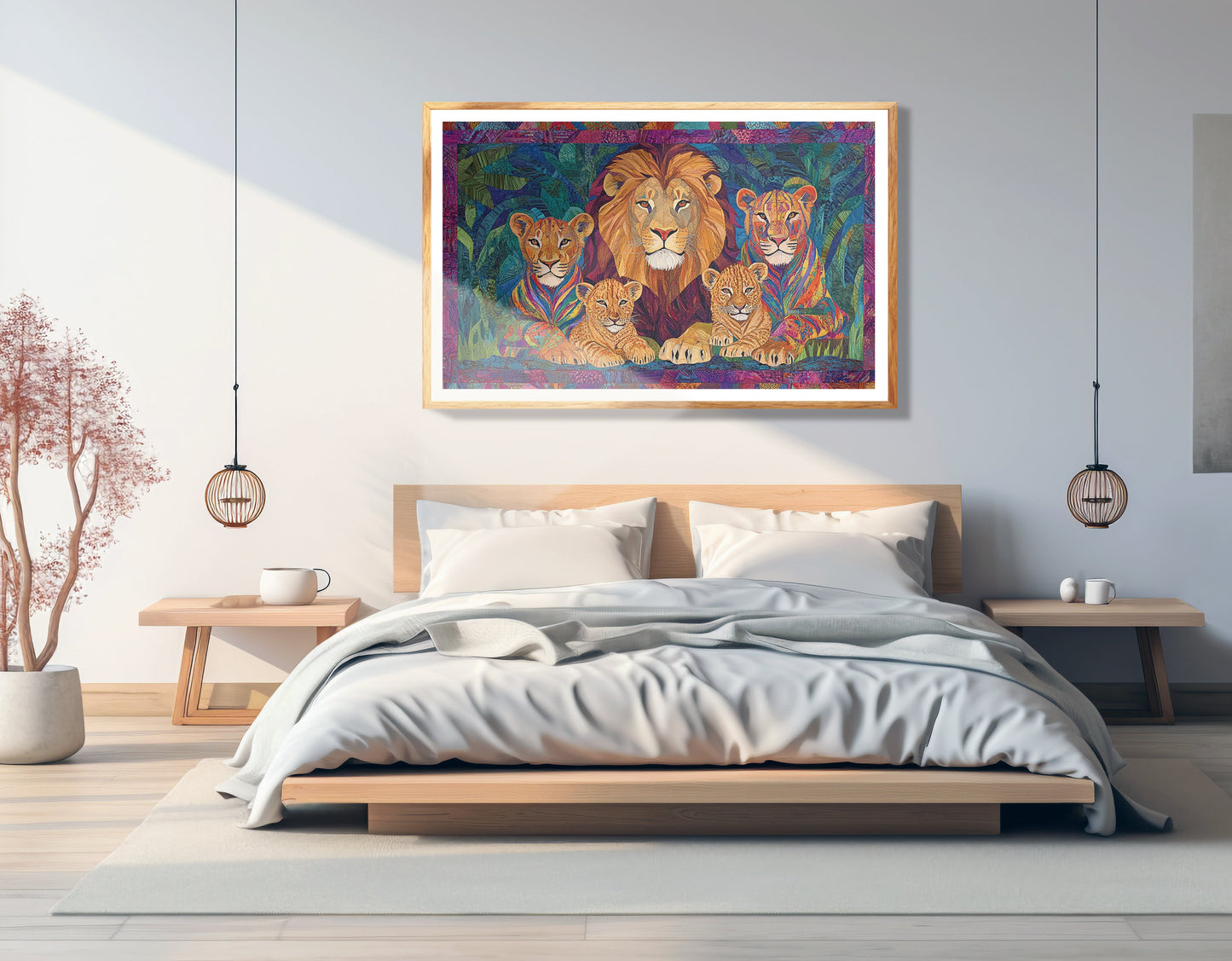 Lion Pride Jungle African American canvas print view 75