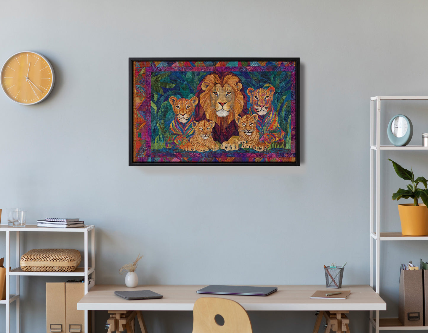 Lion Pride Jungle African American canvas print view 30