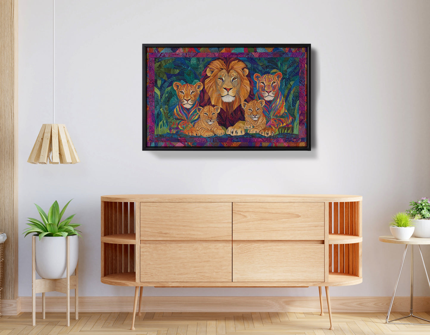 Lion Pride Jungle African American canvas print view 26