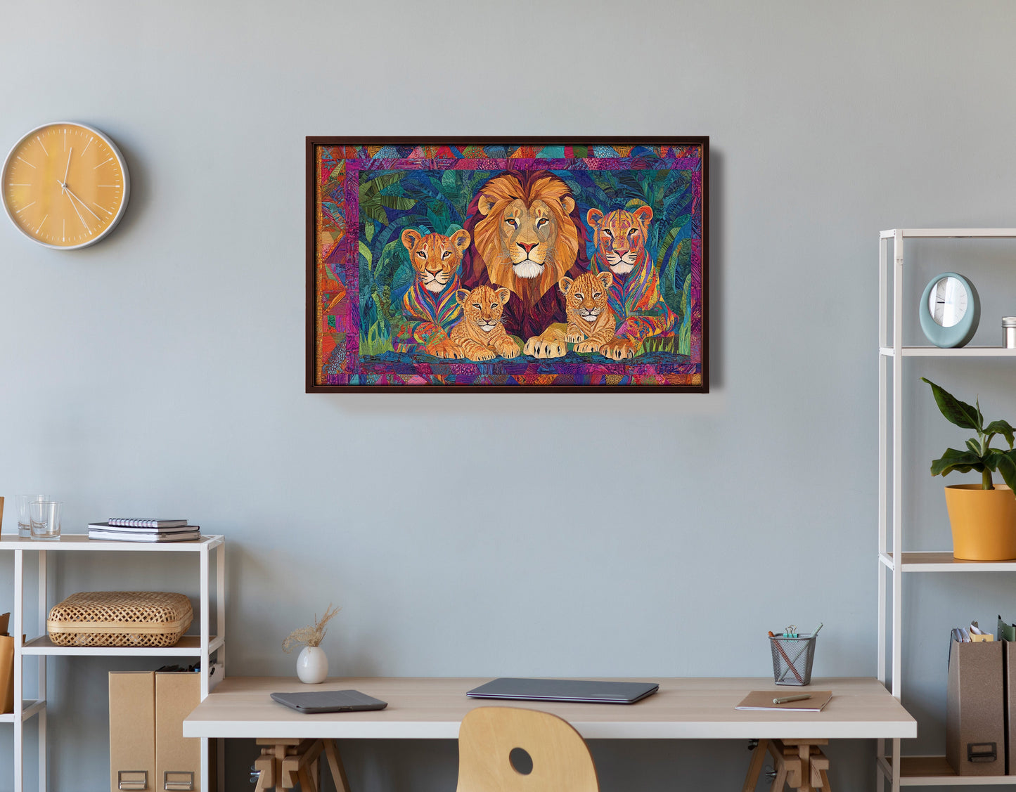 Lion Pride Jungle African American canvas print view 36