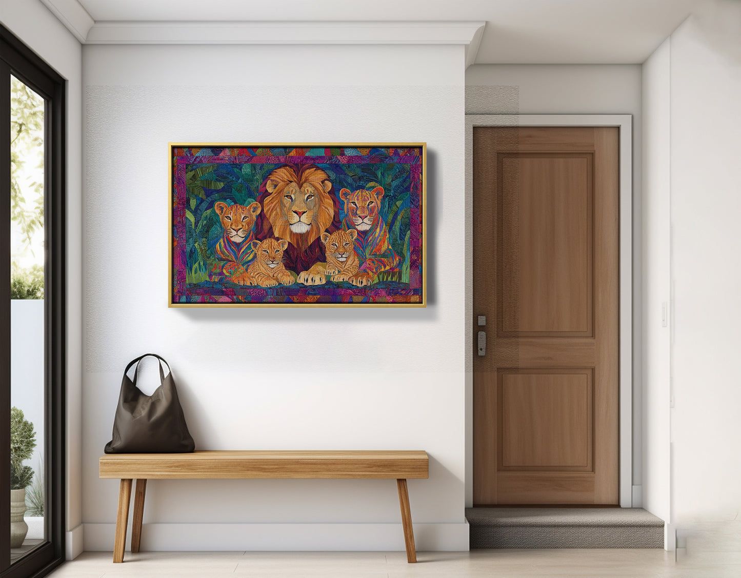 Lion Pride Jungle African American canvas print view 41