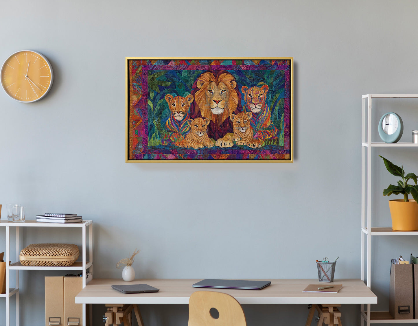 Lion Pride Jungle African American canvas print view 42