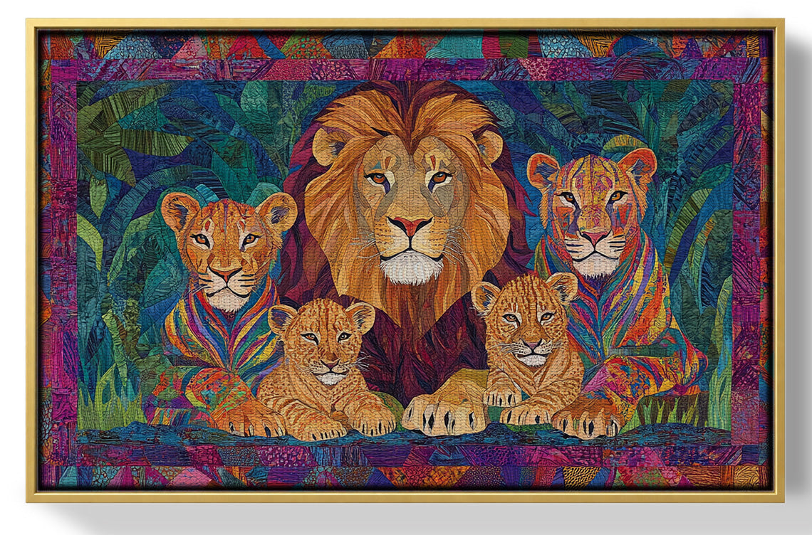 Lion Pride Jungle African American canvas print view 37