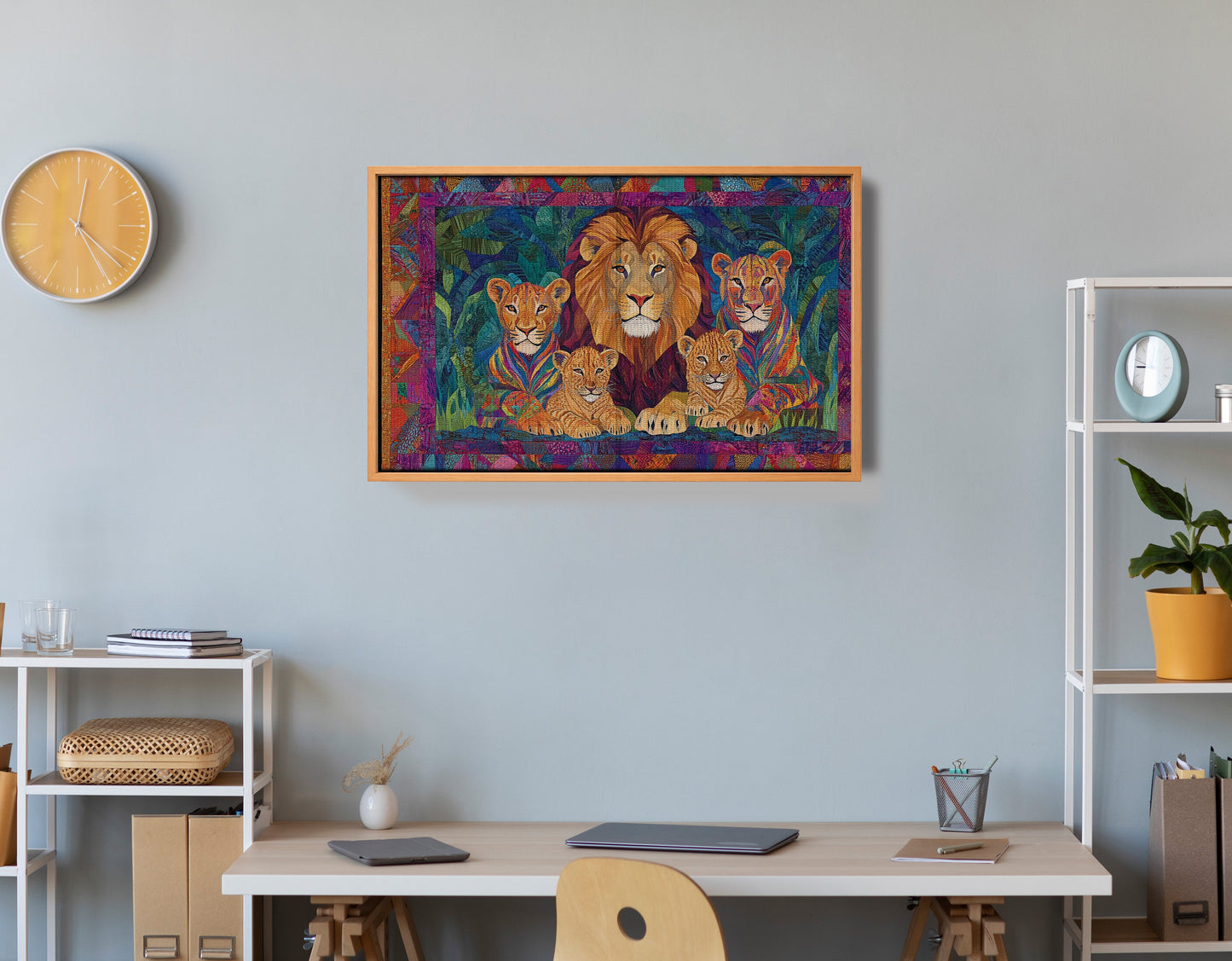 Lion Pride Jungle African American canvas print view 48