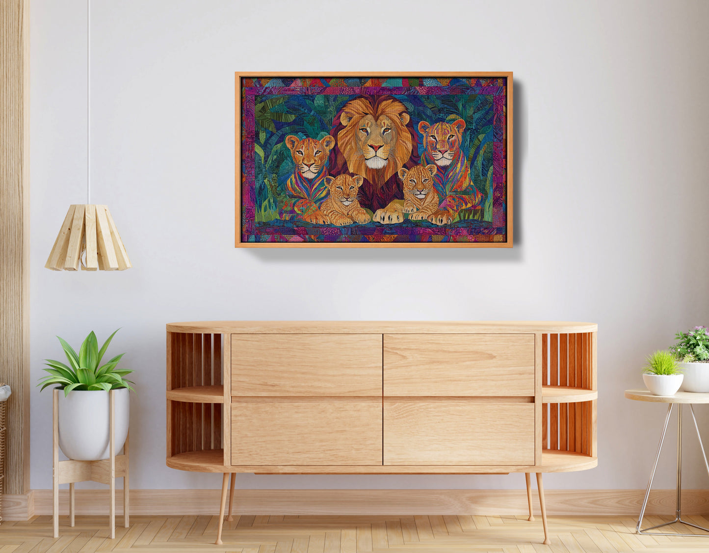 Lion Pride Jungle African American canvas print view 44
