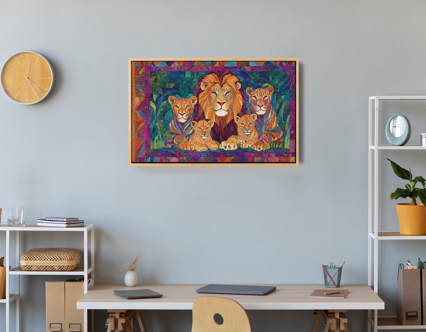 Lion Pride Jungle African American canvas print view 54