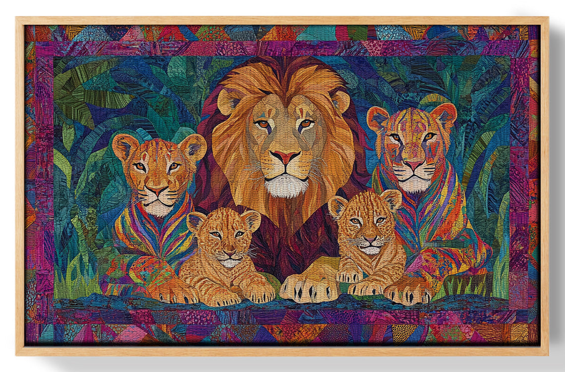 Lion Pride Jungle African American canvas print view 49