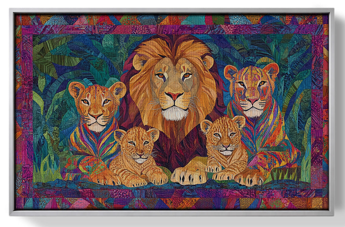 Lion Pride Jungle African American canvas print view 55