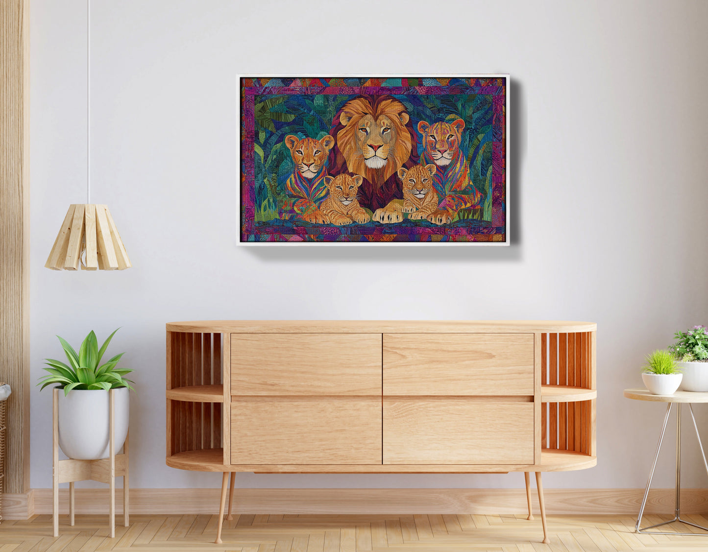Lion Pride Jungle African American canvas print view 62