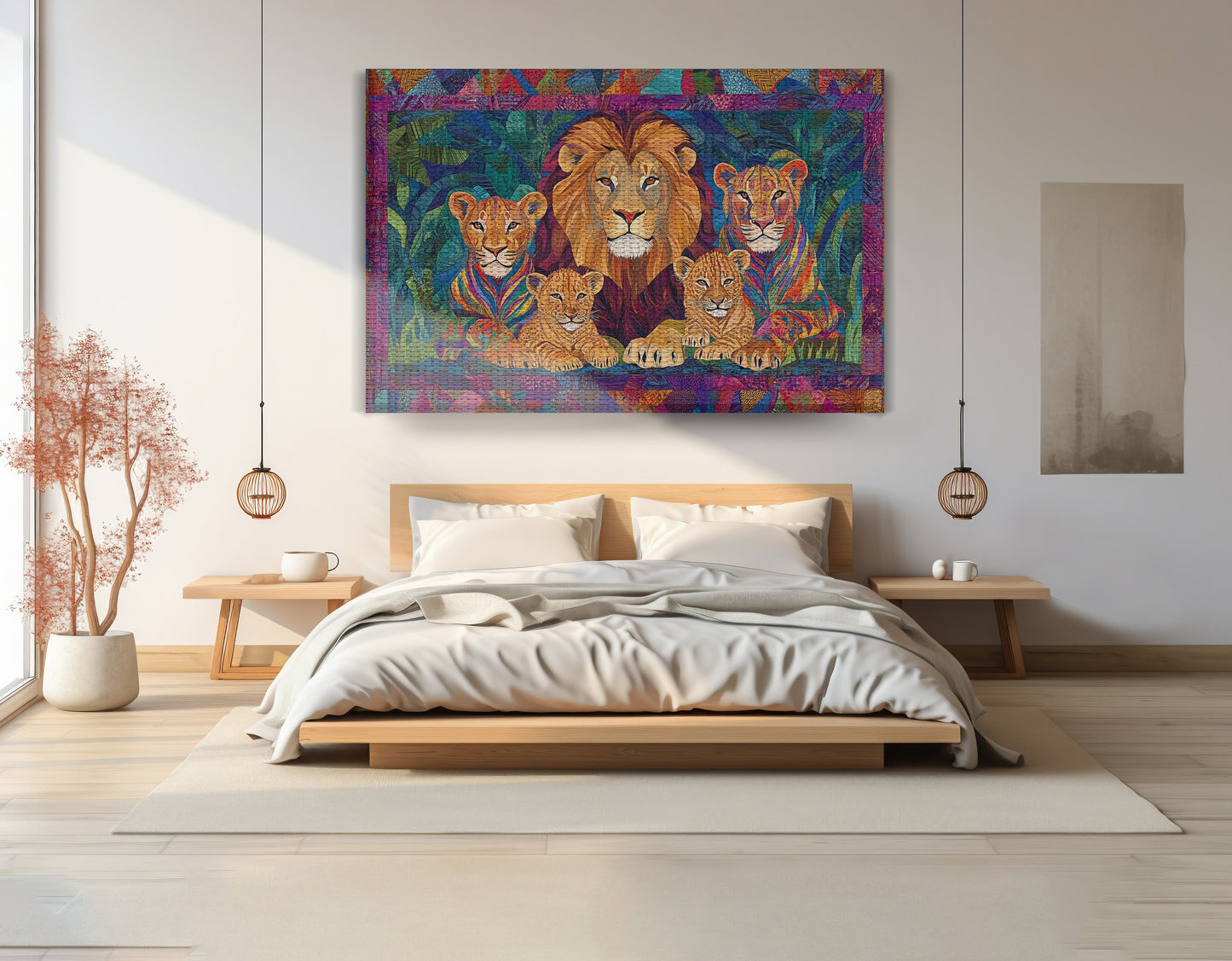 Lion Pride Jungle African American canvas print view 15