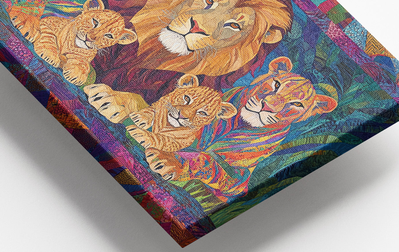 Lion Pride Jungle African American canvas print view 16