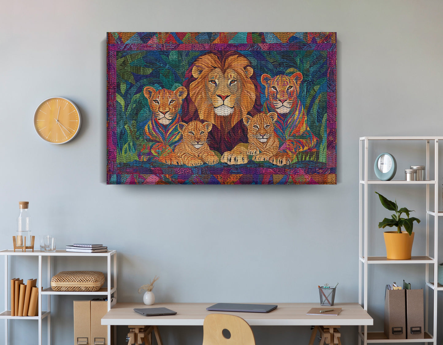 Lion Pride Jungle African American canvas print view 18