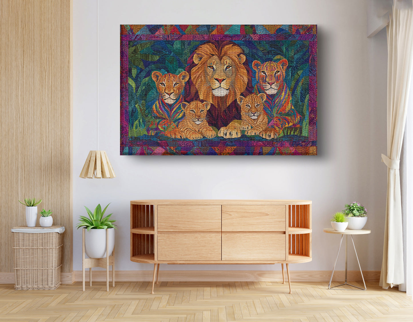Lion Pride Jungle African American canvas print view 14