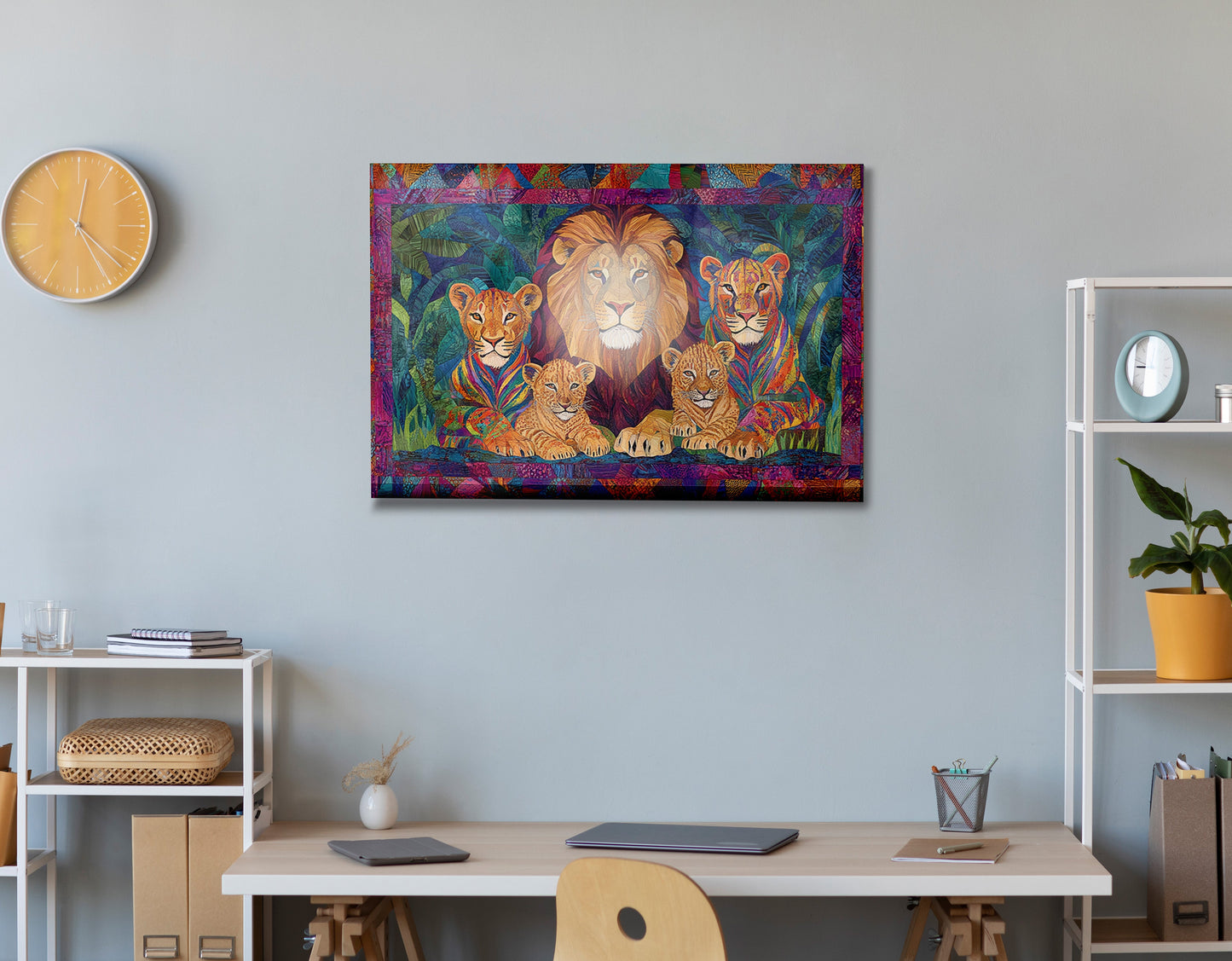 Lion Pride Jungle African American canvas print view 24