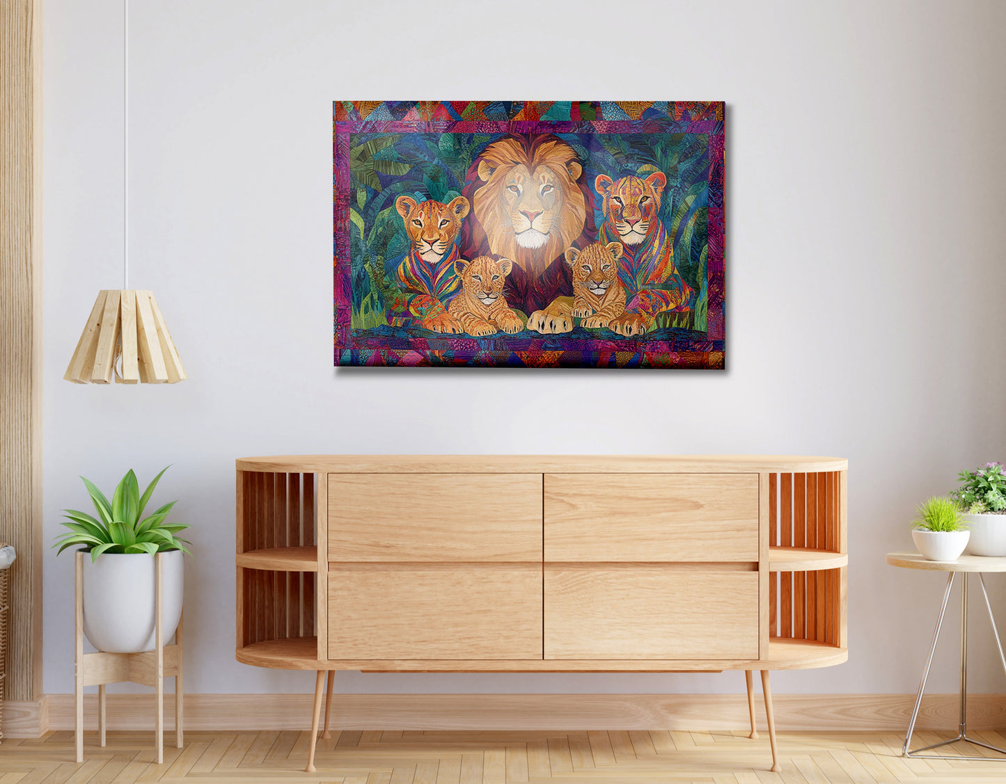 Lion Pride Jungle African American canvas print view 20