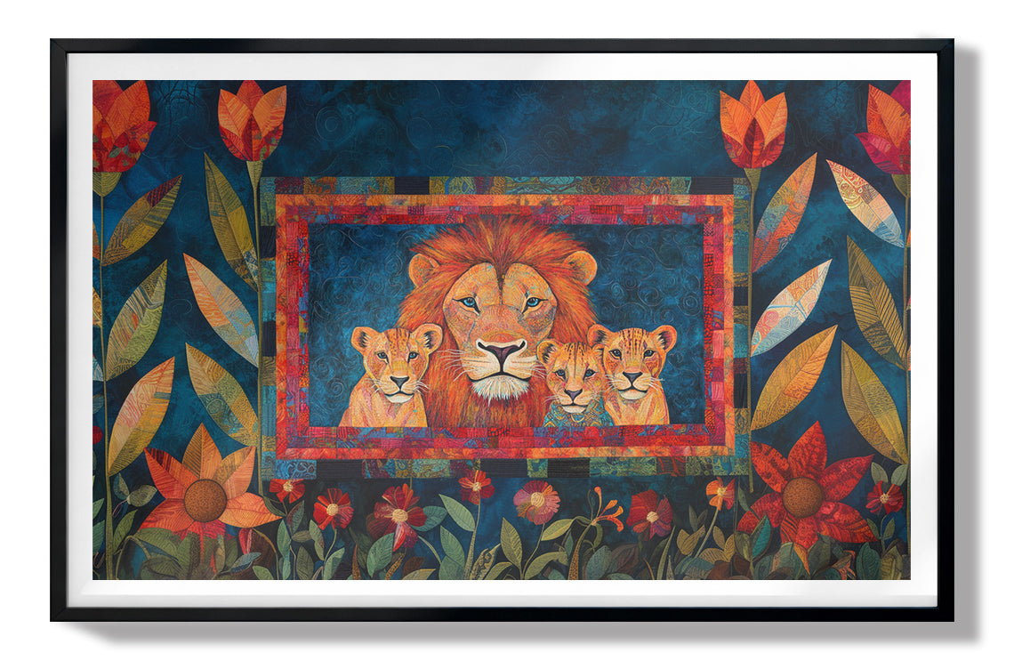 Lion Family Tropical Caribbean wall art view 67