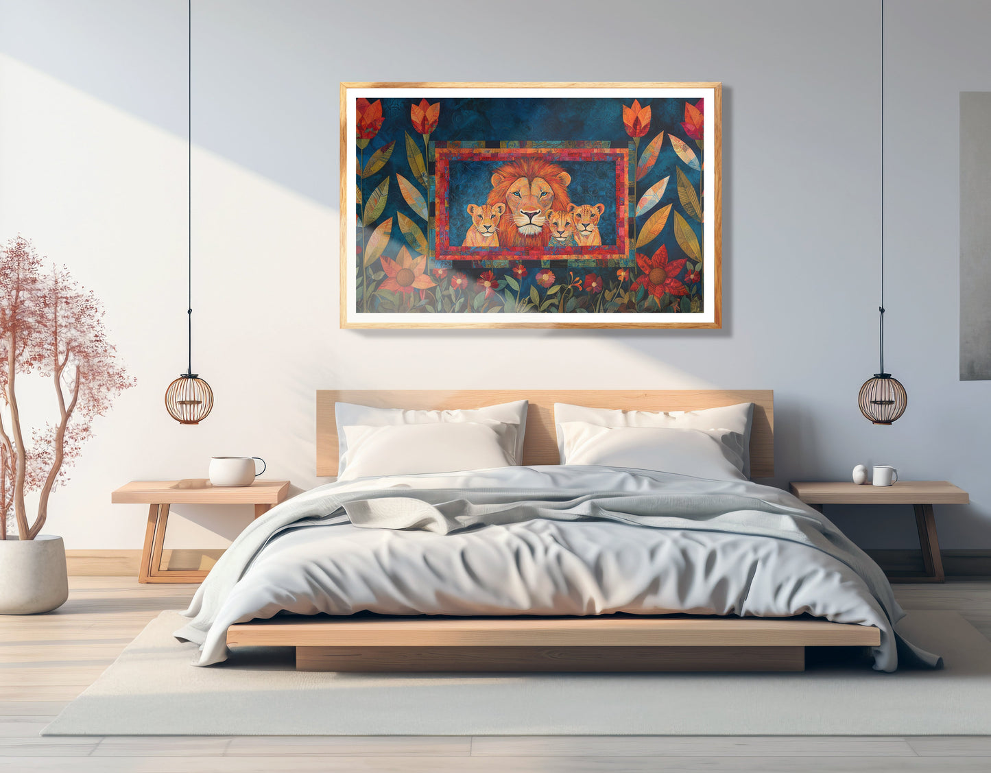 Lion Family Tropical Caribbean wall art view 75