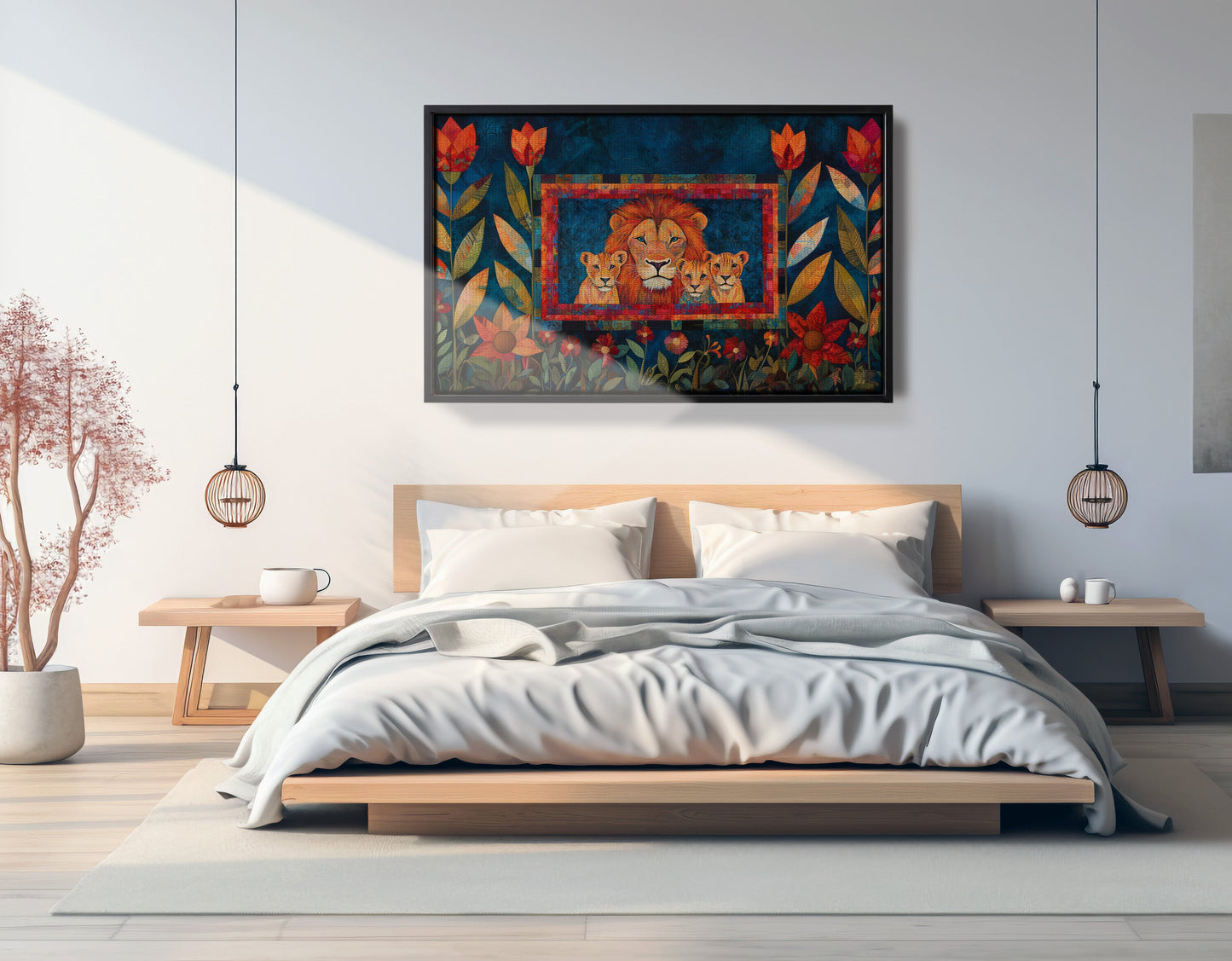 Lion Family Tropical Caribbean wall art view 27