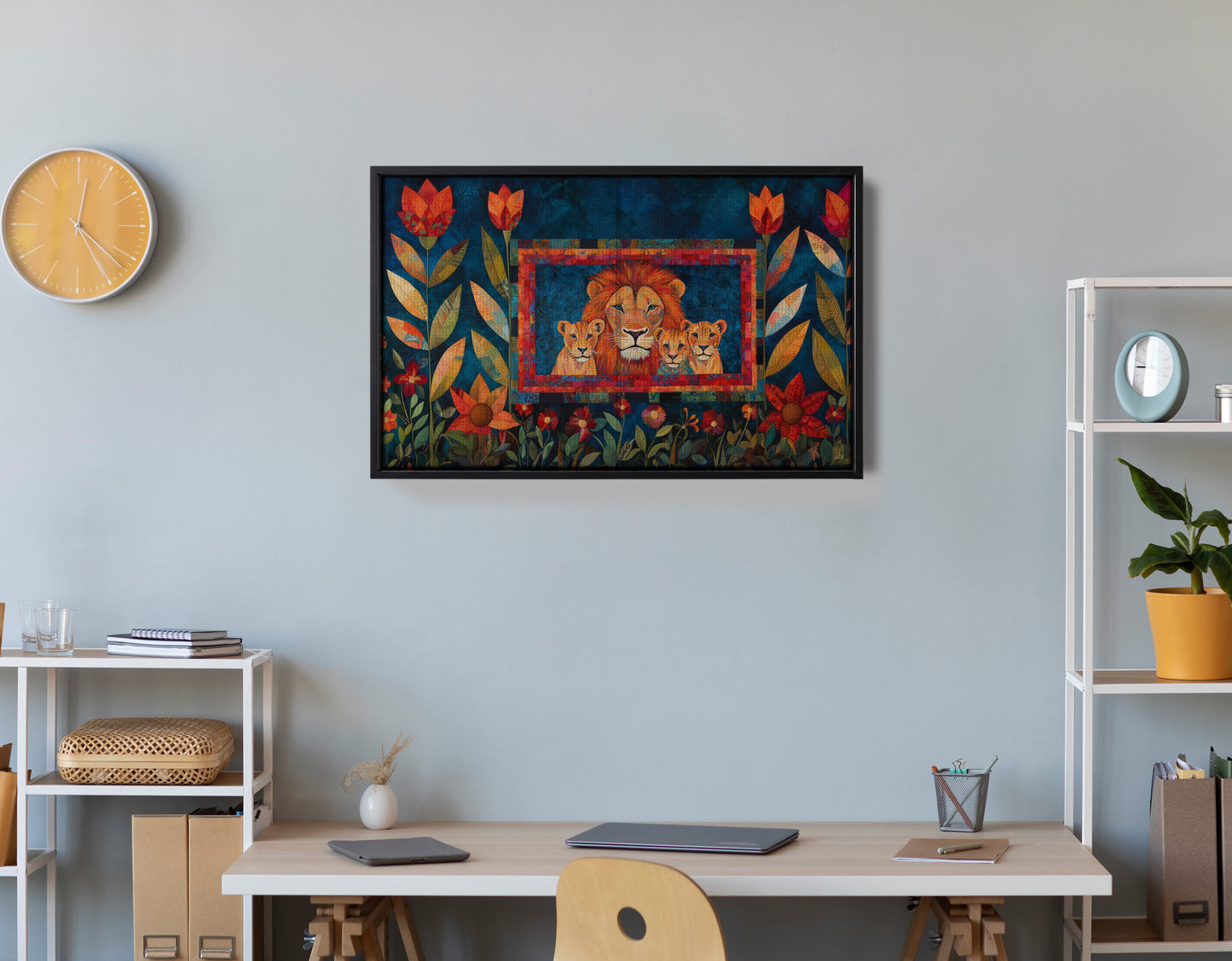 Lion Family Tropical Caribbean wall art view 30