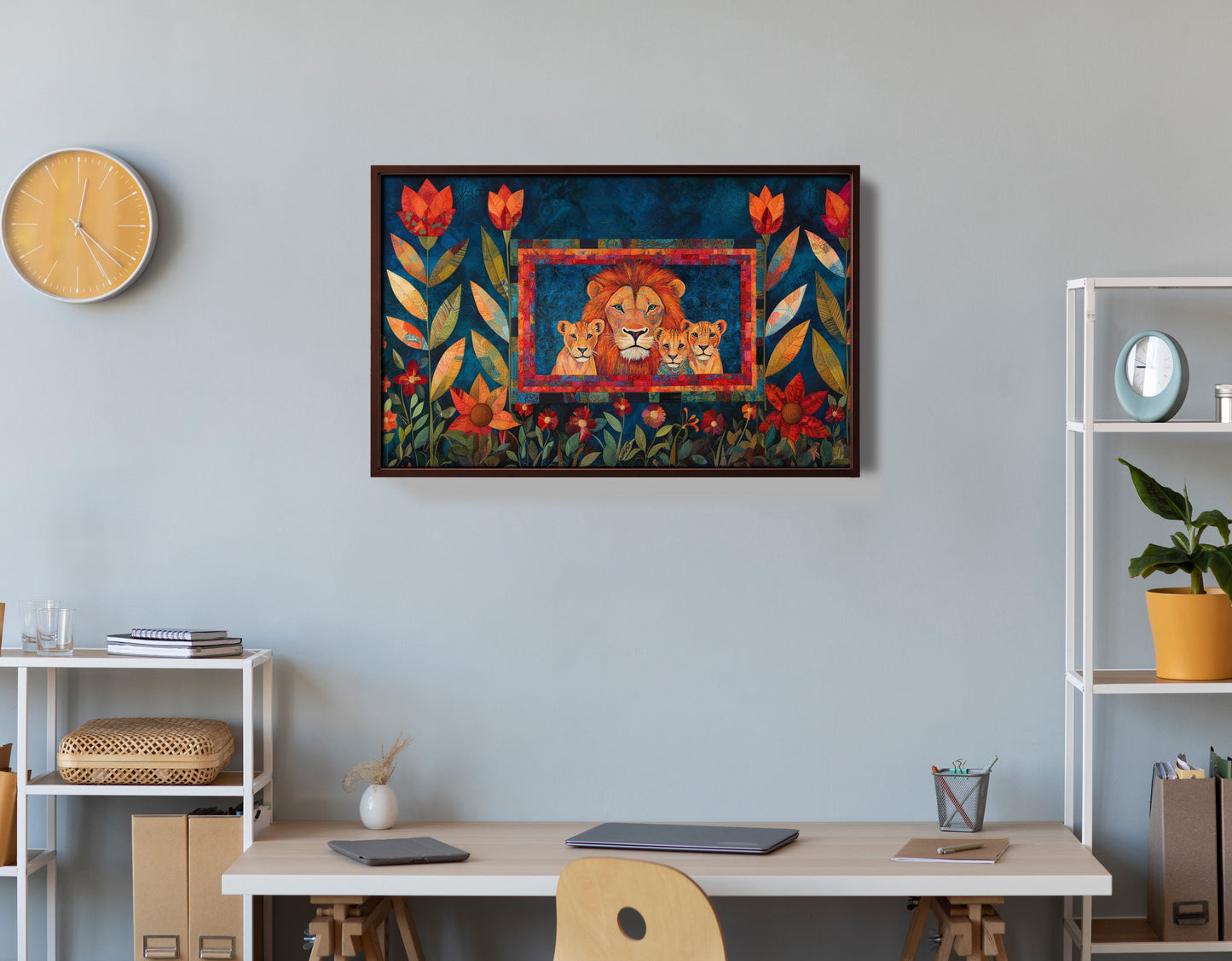 Lion Family Tropical Caribbean wall art view 36