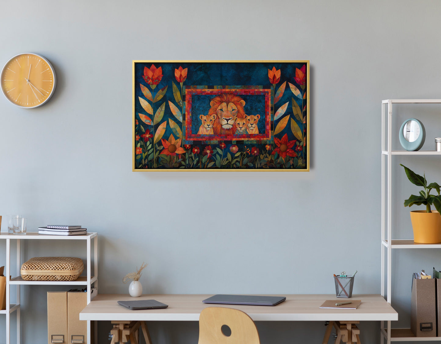 Lion Family Tropical Caribbean wall art view 42