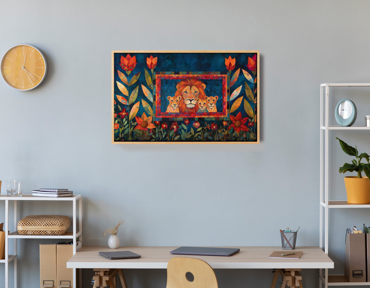Lion Family Tropical Caribbean wall art view 54