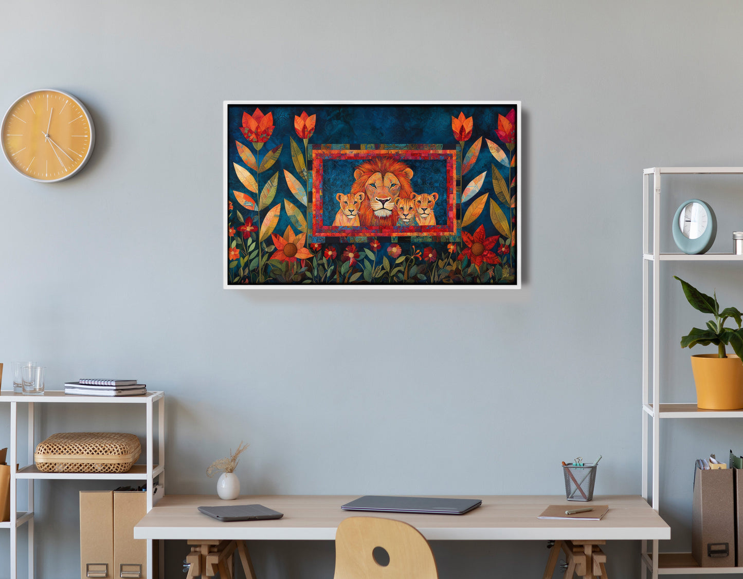 Lion Family Tropical Caribbean wall art view 66