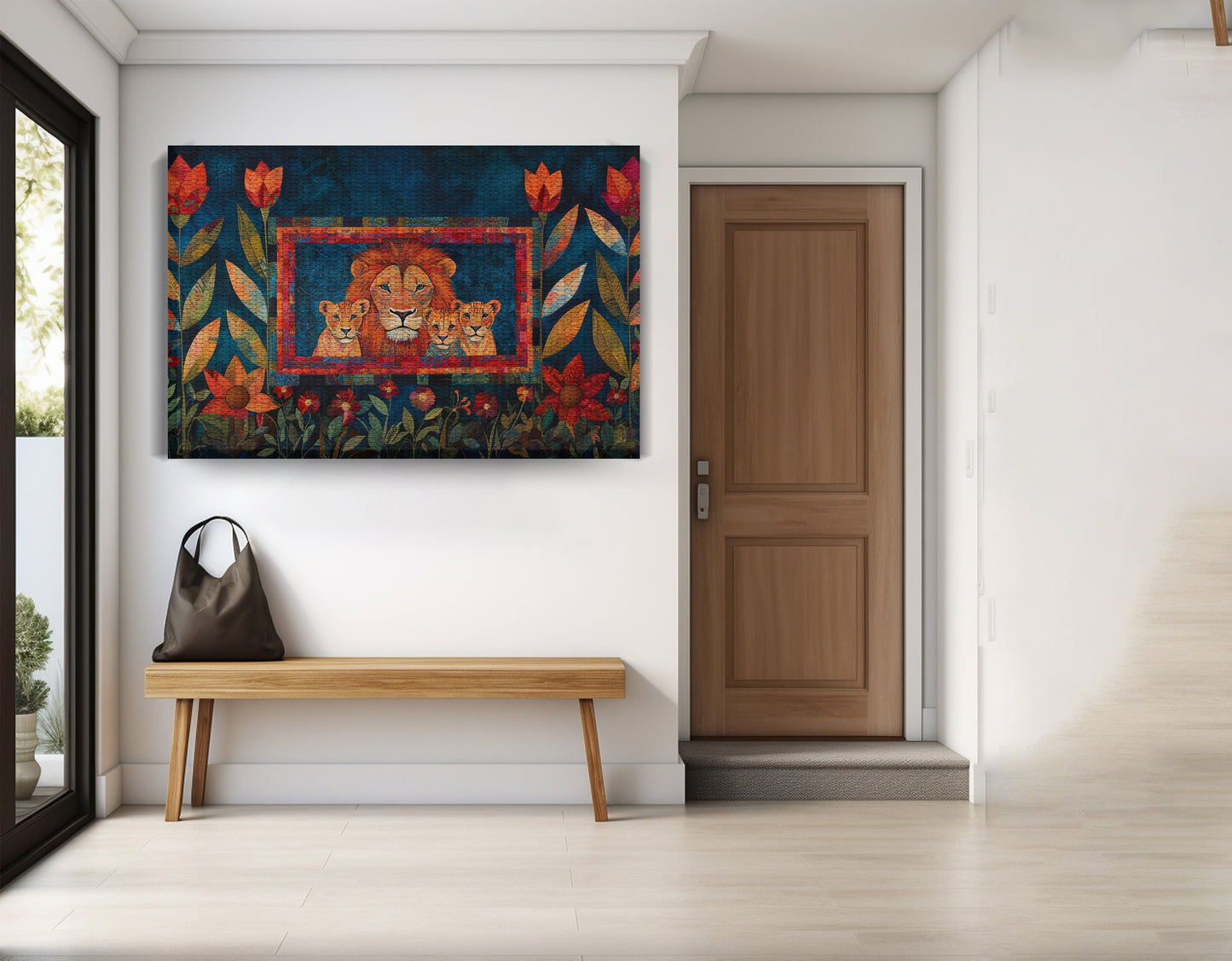 Lion Family Tropical Caribbean wall art view 17