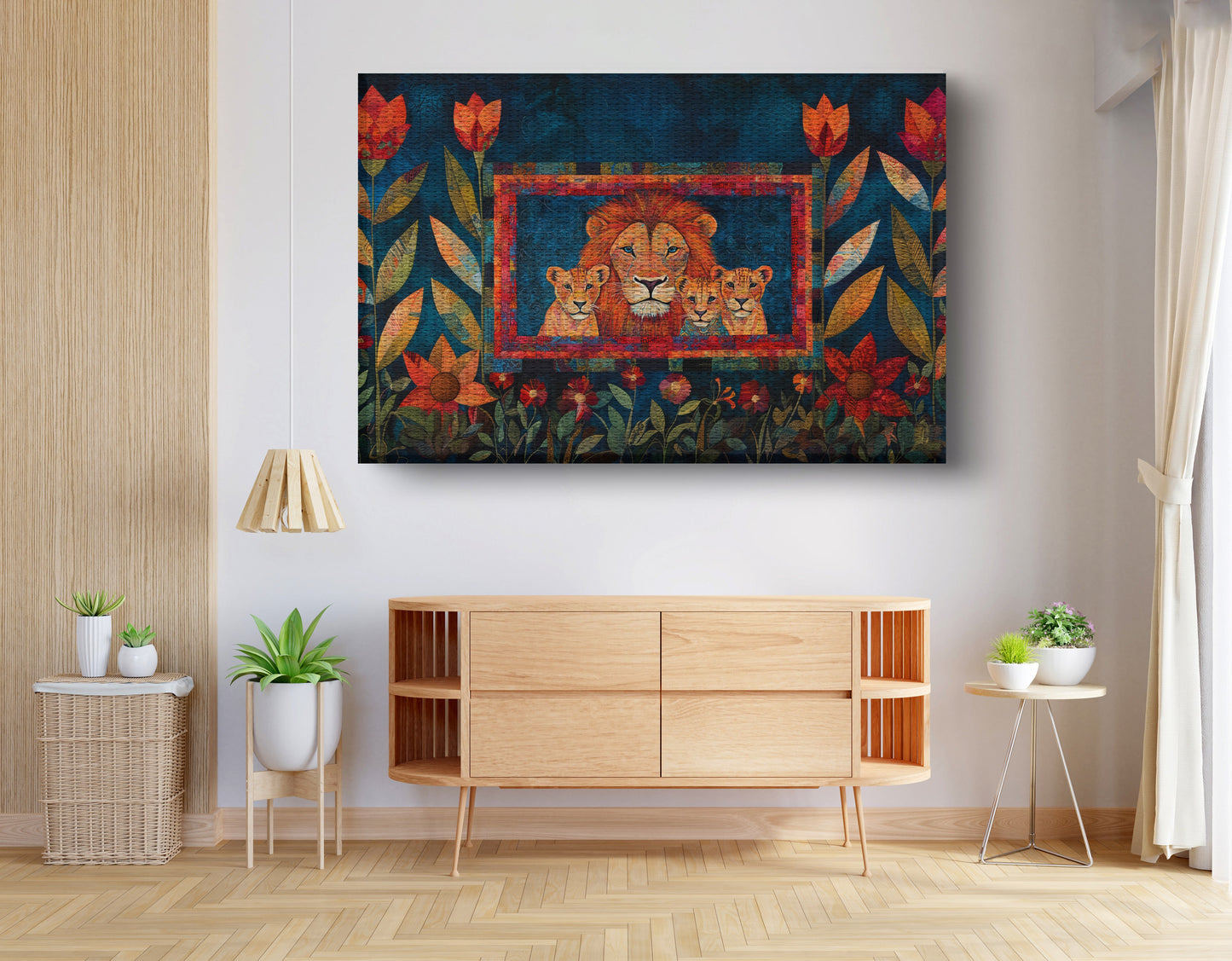 Lion Family Tropical Caribbean wall art view 14