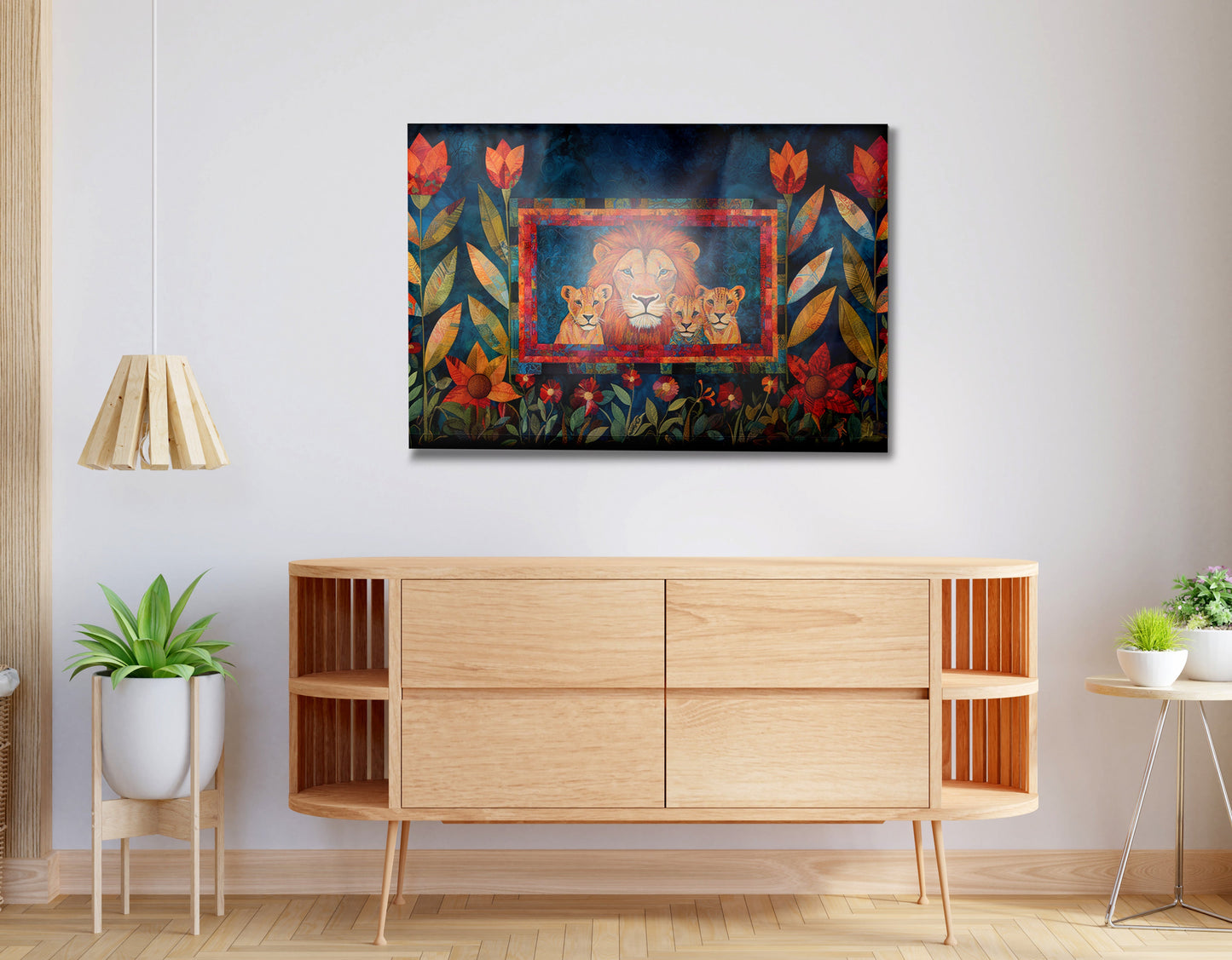 Lion Family Tropical Caribbean wall art view 20