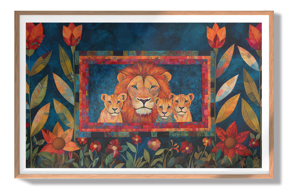 Lion Family Tropical Caribbean wall art view 79