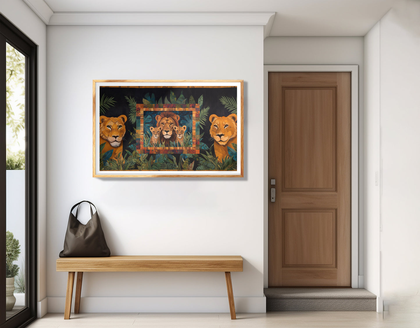 Lion Pride Jungle Black African American canvas print view 77