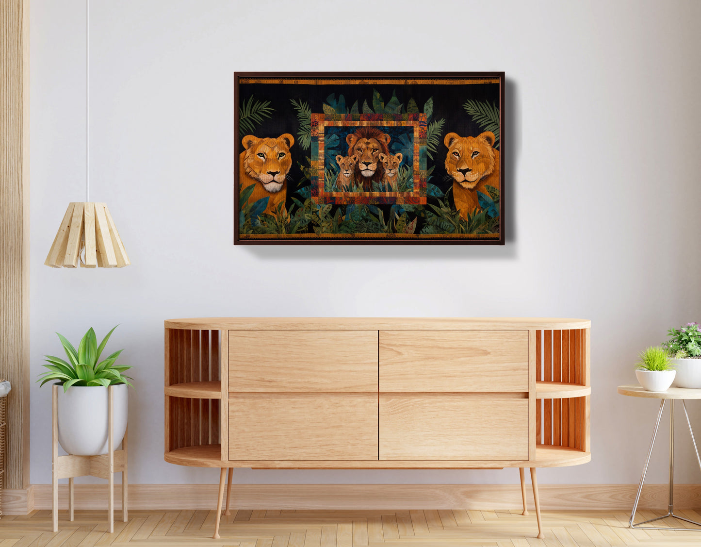 Lion Pride Jungle Black African American canvas print view 32