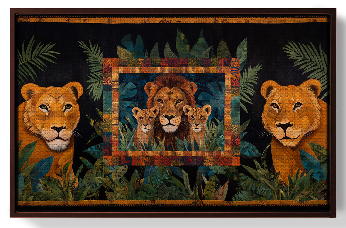 Lion Pride Jungle Black African American canvas print view 31