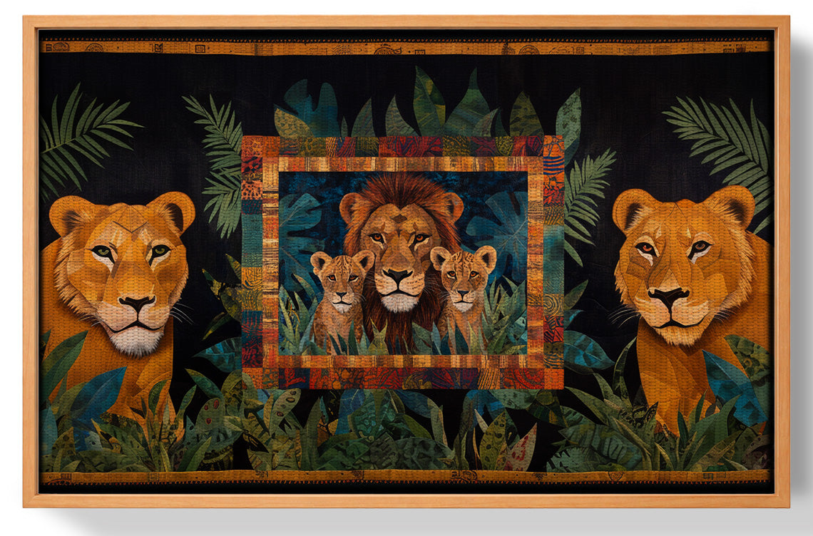 Lion Pride Jungle Black African American canvas print view 43