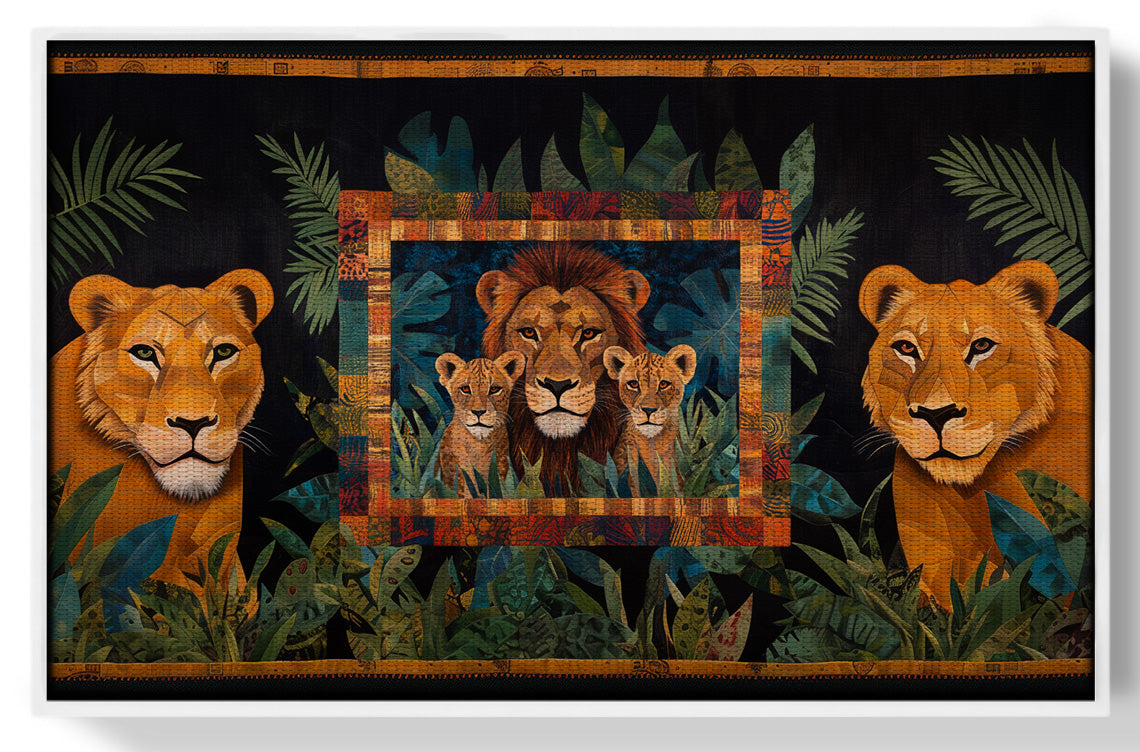 Lion Pride Jungle Black African American canvas print view 61
