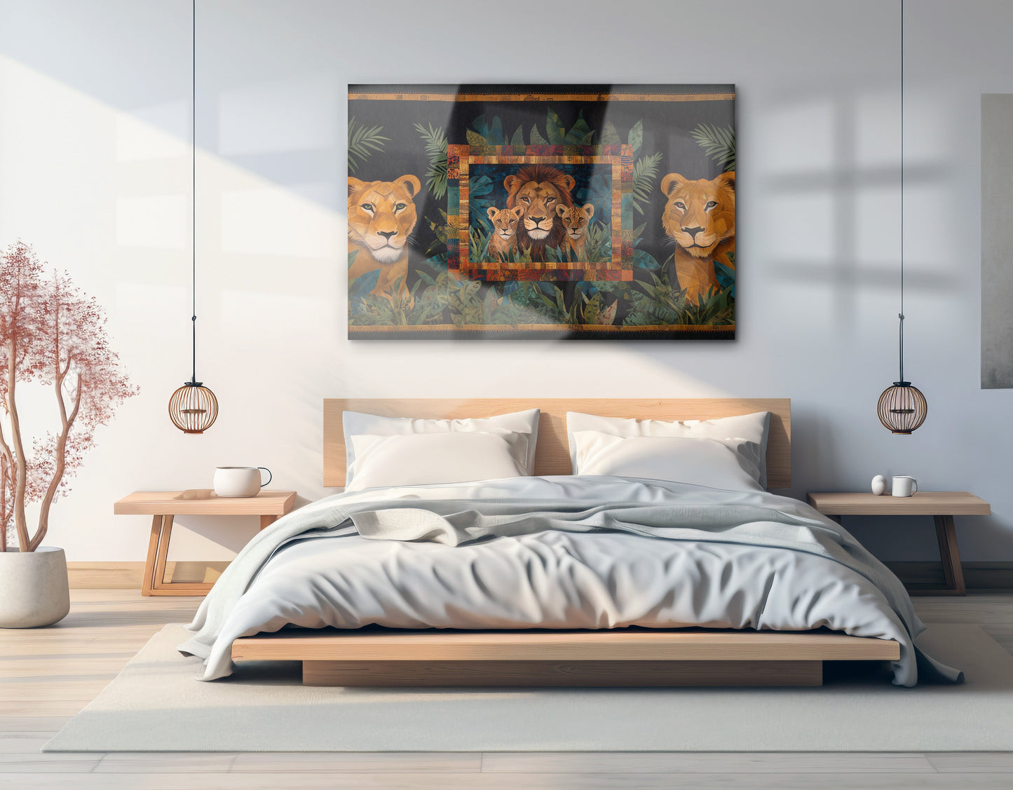 Lion Pride Jungle Black African American canvas print view 21