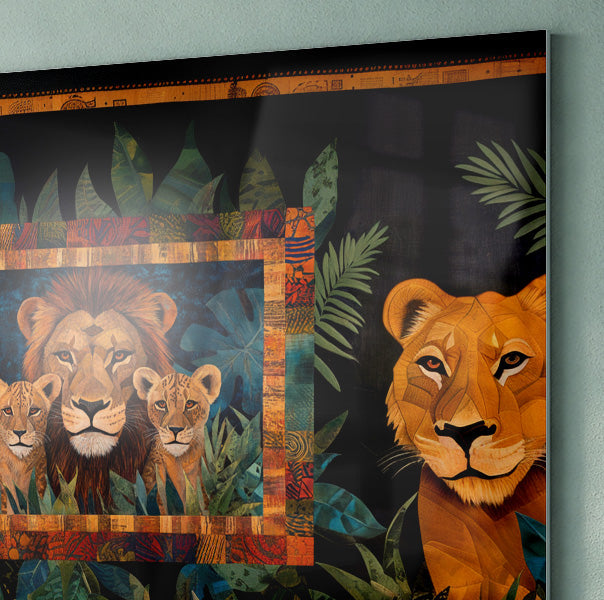 Lion Pride Jungle Black African American canvas print view 22