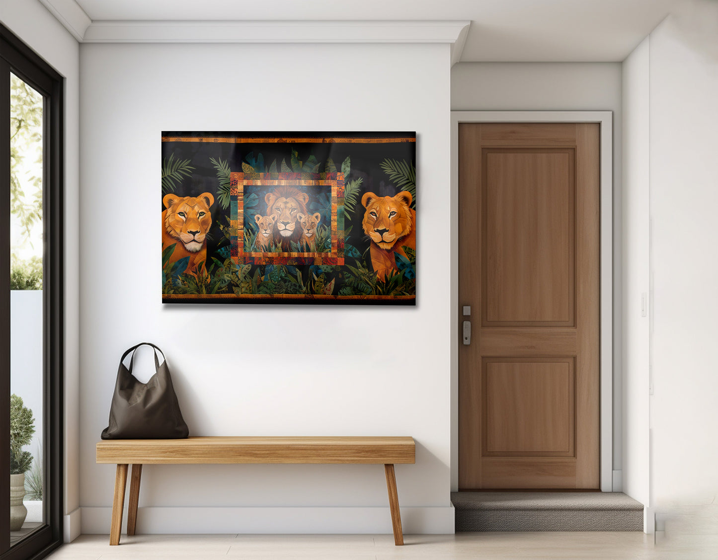 Lion Pride Jungle Black African American canvas print view 23
